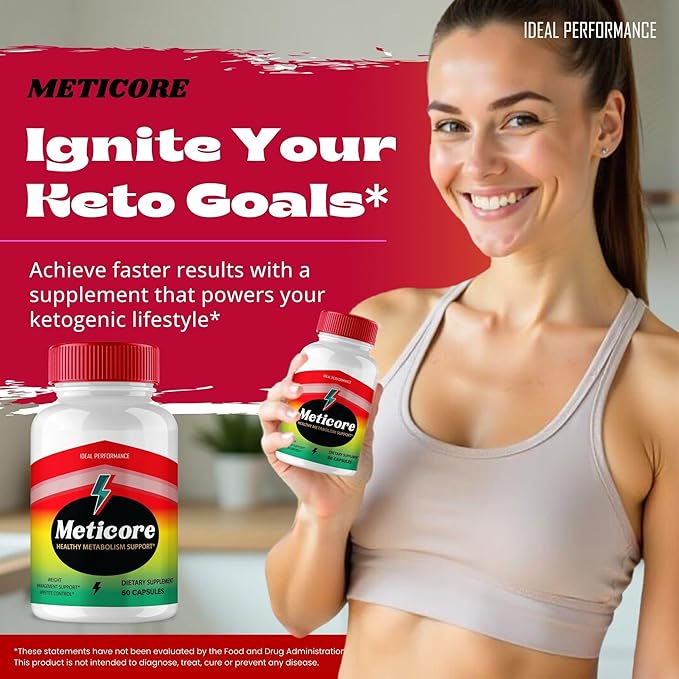 Meticore Keto Capsules Meticore Advanced Formula Supplement Pills - Maximum Strength Meti Core Health and Wellness Capsules All Natural Keto Pills Meti Core Keto Reviews (5 Pack)