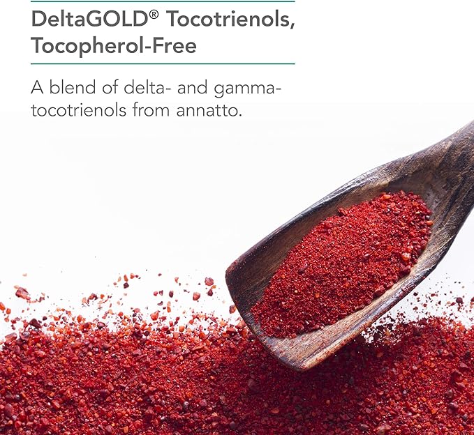 NutriCology Delta-Fraction Tocotrienols - Delivers 50 mg as DeltaGOLD - Annatto-Derived Tocotrienols - Supports Antioxidant Activity &amp Blood Circulation - No Tocopherols - 37 Servings - 75 Softgel