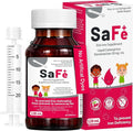 Safe+ Liquid Iron Supplement for Kids &amp Infants 10 mg/mL Carbonyl Iron Liquid Gentle on Stomach No Artificial Sweeteners or Dyes Great-Tasting Cherry Flavor 4 oz