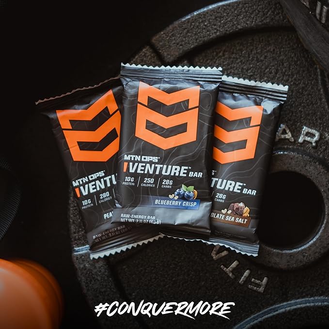 MTN OPS Solitude Altitude Support &amp Venture Bars Blueberry Crisp Bundle – Altitude Sickness Support Supplement + Energy Bars for Hiking Trekking Backpacking &amp Mountain Adventures