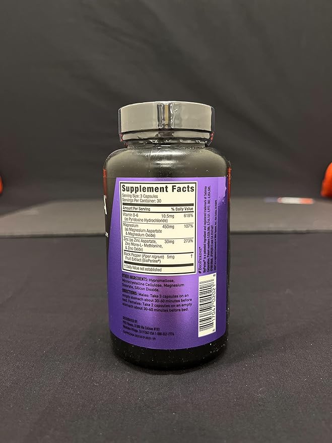 ZMA JYM Zinc &amp Magnesium Supplement - Zinc Magnesium and Vitamin B6 YM Supplement Science 90 Vegetarian Capsules (Pack of 2)