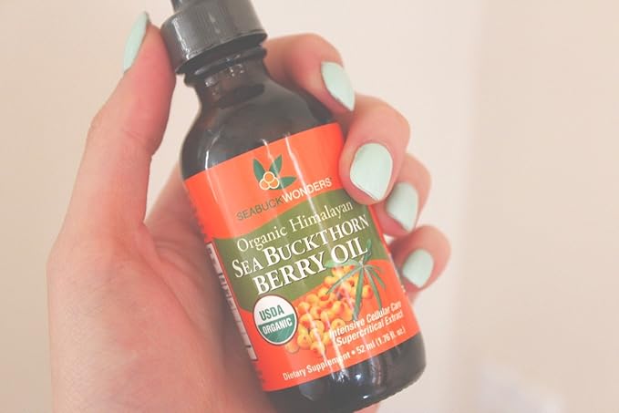SeabuckWonders Sea Buckthorn Berry Oil 100% Certified Organic 1.76 FL OZ Bottle (Pack of 12)