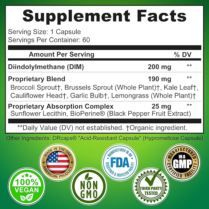 Vegan Hormonal Immune &amp Gut Health Support Bundle – Quercetin 500mg with Bromelain Zinc &amp Vitamin C + DIM 200mg with BioPerine® + 3-in-1 Probiotic 50 Billion CFU with Digestive Enzymes &amp