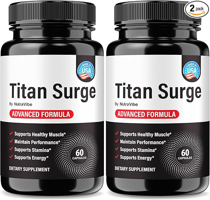 (2 Pack) Titan Surge – Men’s Protector Formula TitanSurge ME Caps for Peak Performance Nutrition &amp Pre Workout Support | Daily Health &amp Male Performance Blend Easy-to-Take Pills (120 Capsul