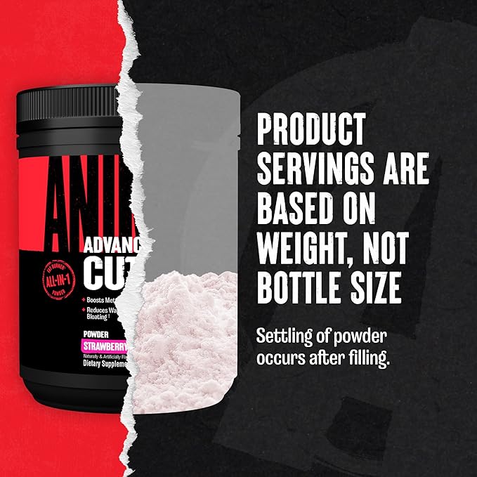 Animal Cuts Thermogenic Fat Burner Powder - Weight Loss for Women and Men for Metabolism Energy Focus and Nootropic Brain Support with Ketones Appetite Suppressant - Strawberry Watermelon Flavor