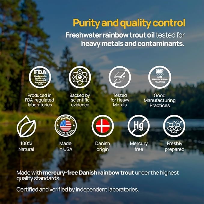 Paleolife - Premium Paleomega Fish Oil. Fresh Natural Fish Oil from Danish Trout - 1500 mg. 60 Soft Capsules (1-Pack)