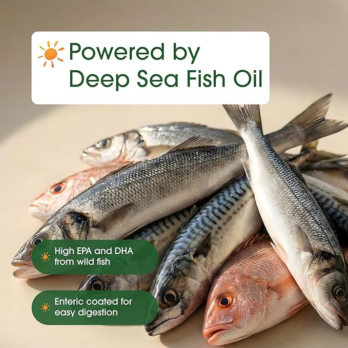 NatureBell Omega-3 Fish Oil 3000mg - 240 Softgels - Support for Joint Brain &amp Heart Health* - with EPA &amp DHA - No Burps or Fishy Aftertaste - Non-GMO &amp Mercury-Free Formula - Lemon Flavo