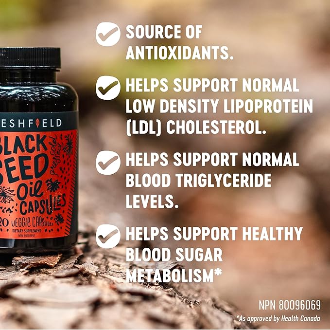 Freshfield Black Seed Oil: Thymoquinone Premium (Black Cumin Seed Oil Nigella Sativa) | Cold Pressed | Vegan | Ultra Strength | Pure and 100% Natural. (120 Capsules)