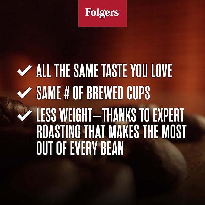 Folgers Half-Caff Medium Roast Ground Coffee 22.6 Ounce (Pack of 6)