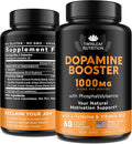 TWINLEAF NUTRITION Dopamine Brain Support Supplement 1000 mg Blend - Made in USA - with DMAE Vitamin B12 and L-Tyrosine - Enhance Mental Well-Being - 60 Capsules