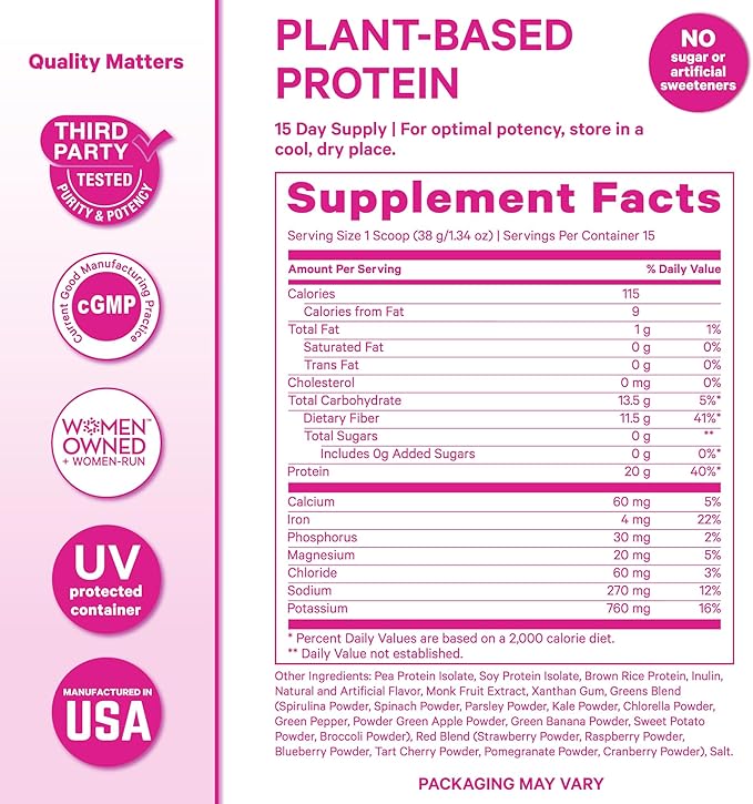 Pink Stork Workout Supplements for Women Bundle - 5g Micronized Creatine Monohydrate + 20g Vanilla Plant Based Protein Powder for Women Supports Muscles Energy Cognitive Function