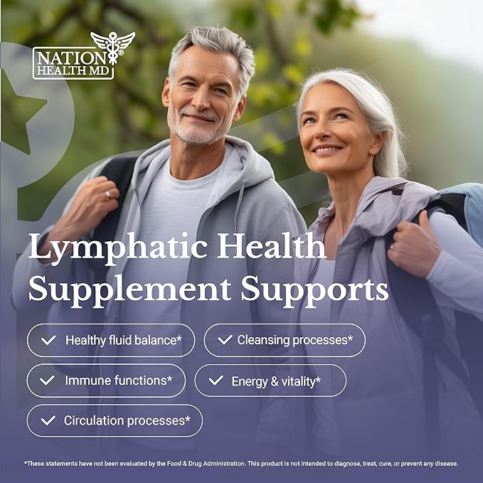 Lymph MD - Lymphatic Drainage Supplement - Lymph System Support for Women &amp Men - with Bromelain Echinacea Burdock Root Dandelion Rutin Kelp &amp More - 360 Capsules