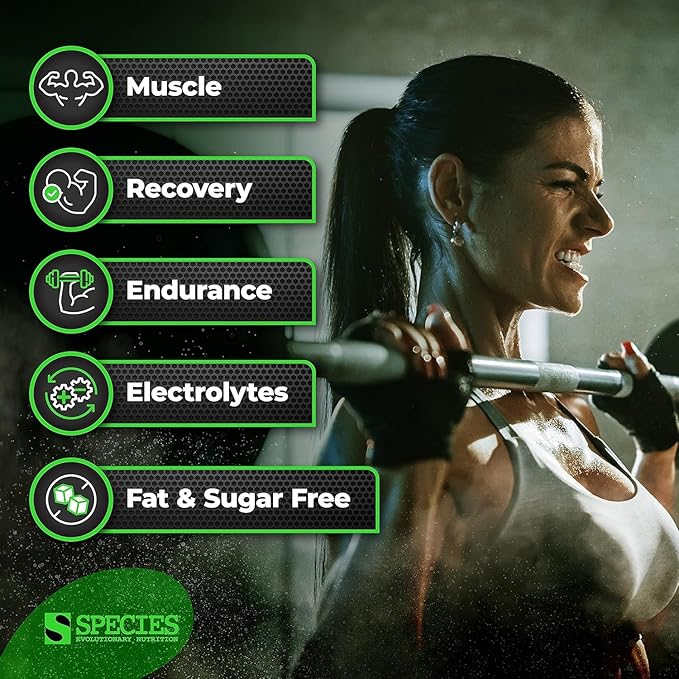 Species Nutrition Amino Evolved EAA &amp BCAA Powder Fermented Branched Chain Amino Acids Muscle Recovery &amp Endurance Pre &amp Post Workout Supplement (Strawberry Watermelon 30 Servings)