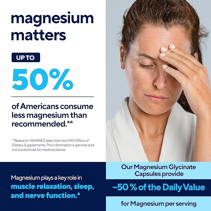 VitaUp Magnesium Glycinate 200mg - USA Made Highly Absorbed Non-GMO Magnesium for Relaxation Deep Sleep Bones &amp Heart - 200mg per Serving 240 Vegan Capsules