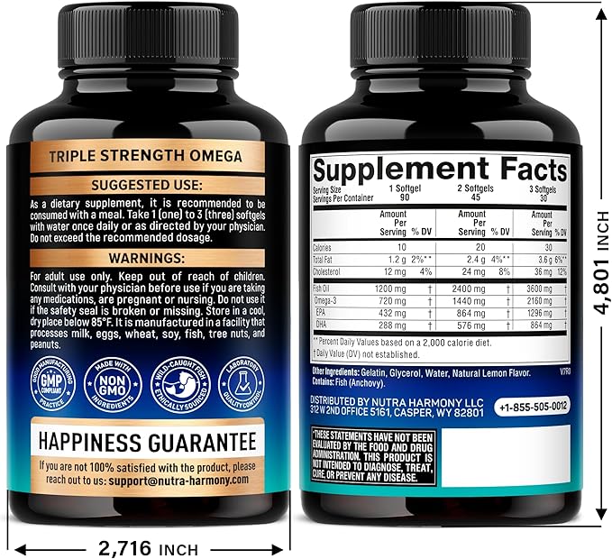 NUTRAHARMONY Biotin Collagen Keratin Capsules &amp Omega 3 Fish Oil Softgels