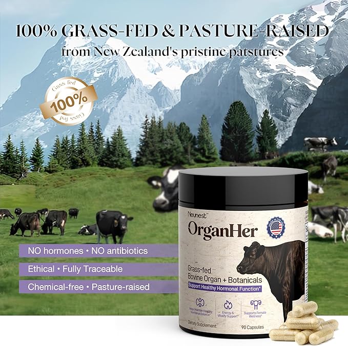 19-in-1 Beef Organ Supplement for Women (USA Made &amp New &amp Improved) Grass Fed Beef Liver Heart Boosted DIM Inositol B Vitamins &amp Botanical Complex-Support Energy Hormone Balance&amp