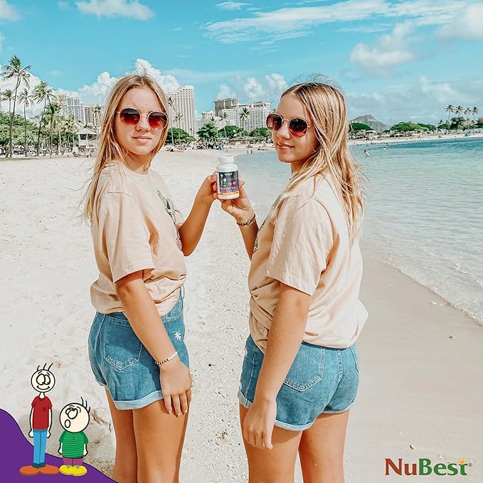 NuBest Tall 10+ Premium Bone Strength Formula Enhanced Immunity and Overall Health for Age 10+ with Calcium Vitamin D3 Vitamin K2 and Multivitamins | 60 Capsules | 1 Month Supply
