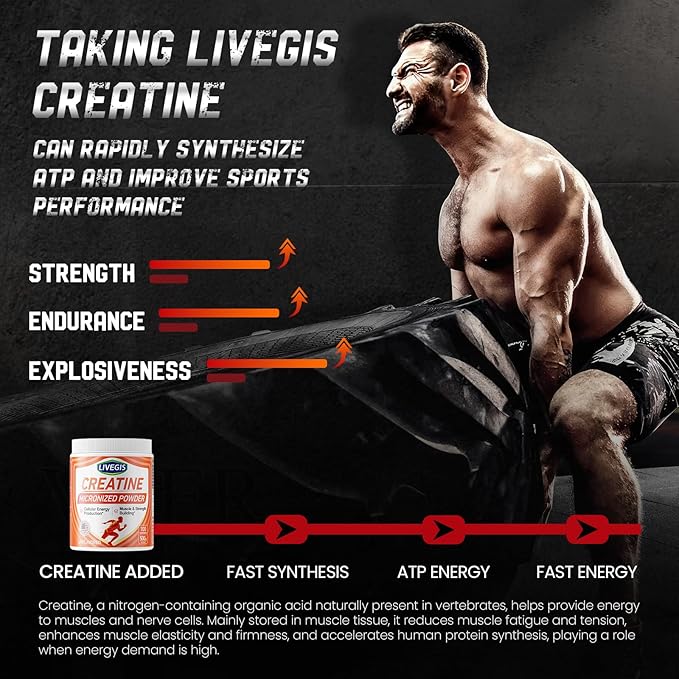 Creatine Creatine Monohydrate Keto Friendly Unflavored - Support Muscles Cellular Energy and Cognitive - 17.63 Oz(500g) - 100 Servings (500g)