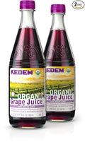 Kedem Organic 100% Grape Juice 22oz (2 Pack) | No Added Sugar Coloring Flavoring or Preservatives