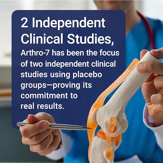 U.S. Doctors’ Clinical Arthro-7 - Clinically Proven Joint Support Complex with Turmeric MSM Collagen Bromelain for Flexibility Mobility and Strong Cartilage - 60 Capsules - 15/30-Day Supply