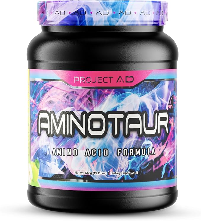 Project AD Aminotaur - Amino Acids with BCAAs Pre Workout Amino Energy BCAA Amino Acids Keto Friendly Coffee Extract Energy Powder (Sour Apple)