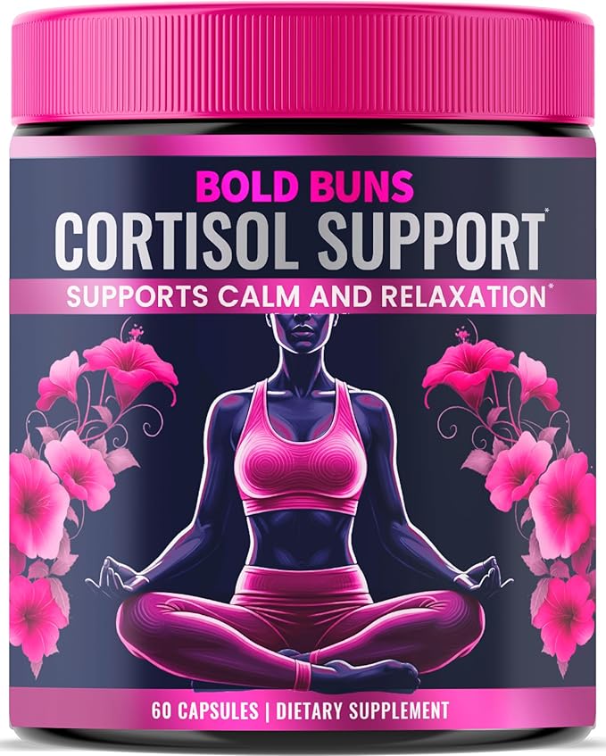 Cortisol Support for Women - Stress &amp Mood Balance Supplement with Sensoril® Ashwagandha Magnolia Bark L-Theanine &amp Phosphatidylserine - Supports Calm Focus &amp Sleep Quality (60 Vegan Ca