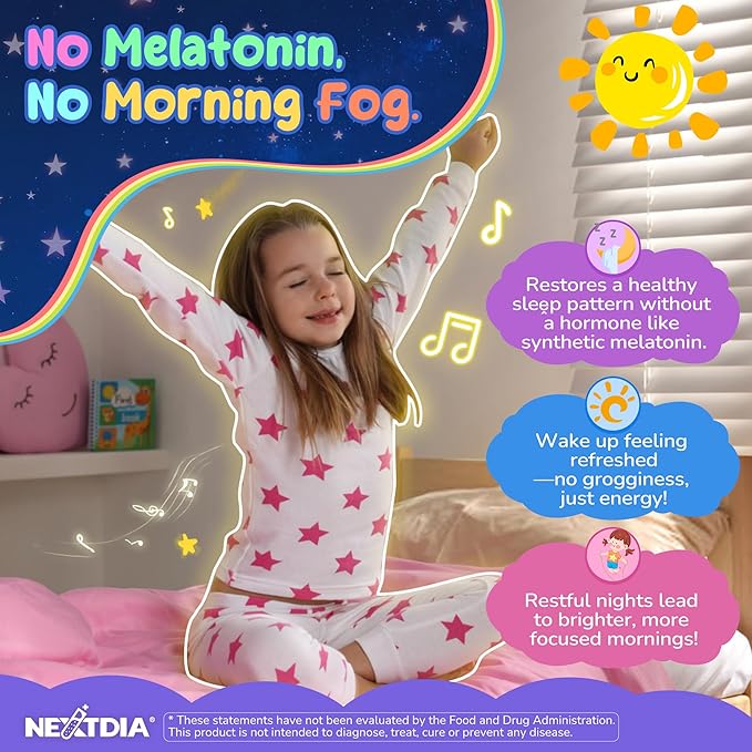 Kids Magnesium Glycinate Gummies + Calcium + Omega 3 - Kids Sleep &amp Calm Gummies Melatonin Free Magnesium Gummies + L-theanine B6 D3 &amp K2 Zinc C for Restful Sleep Bones Brain &amp Immu