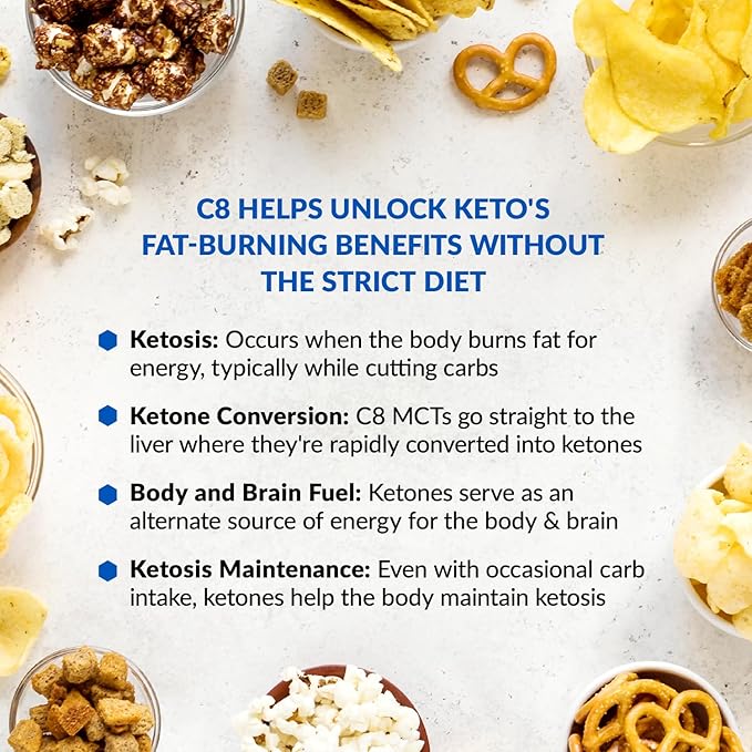 BioTrust Keto Elevate – C8 MCT Oil Powder – Ketogenic MCT Coffee Creamer Keto Coffee Creamer – Clean Energy Mental Focus &amp Clarity – 100% Caprylic Acid MCT Powder Non-GMO (Unflavored 20 Servin