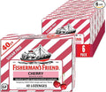 Fisherman's Friend Sugar Free Cherry Flavored Cough Lozenges (40 Drops x 6-Pack) 6.9mg Natural Menthol Cooling Relief from Sore Throat Persistent Cough &amp Everyday Irritation Vegan &amp Gluten