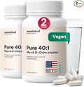 Nourished 40:1 Myo-inositol &amp D-Chiro Inositol - Supplement for Women with Fertility Skin Health or Menstrual Cycle Symptoms - Hormone Balance for Women - 240 Capsules