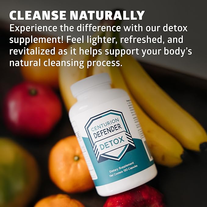 Centurion Defender Liver Cleanse &amp Repair Supplement with Phosphatidylcholine Vitamin B6 Folate L-Methionine and R-lipoic Acid 180 Caps