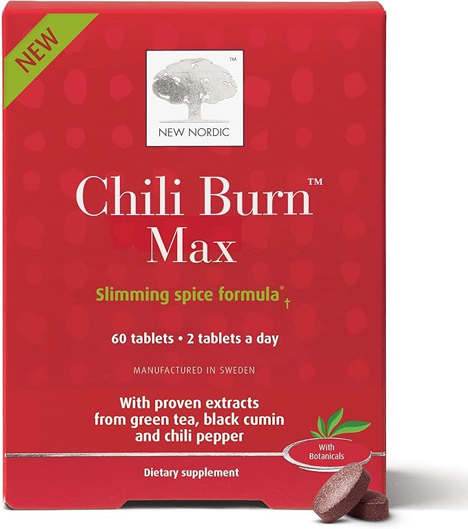 New Nordic Chili Burn Max Natural Slimming &amp Weight Loss Formula Supplement 60 Count (Pack of 1)