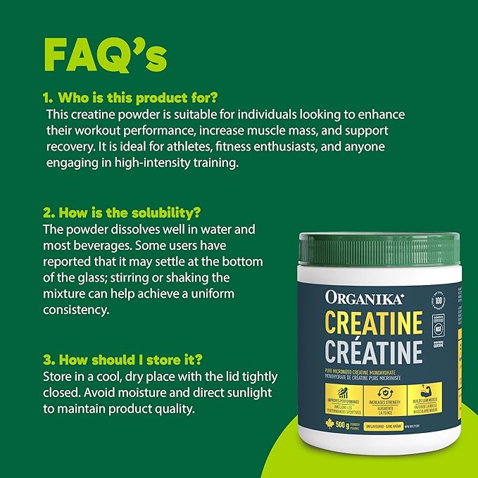 ORGANIKA Unflavoured Creatine Powder 500 GR