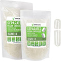 XPRS Nutra Vegan Size 3 Separated Capsules- 1000 Count Premium Empty Caps Separated in Bags - Clear Empty Capsules - Pills for DIY Supplement Filling