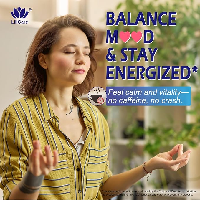 L Tyrosine Calm &amp Focus Supplement Gummies 1100mg for Adults L-Tyrosine Brain Supplement Gummies w/ L-Theanine Ashwagandha Vitamin B6 &amp B9 Supplements for Memory Mood Relax Energy -Vegan