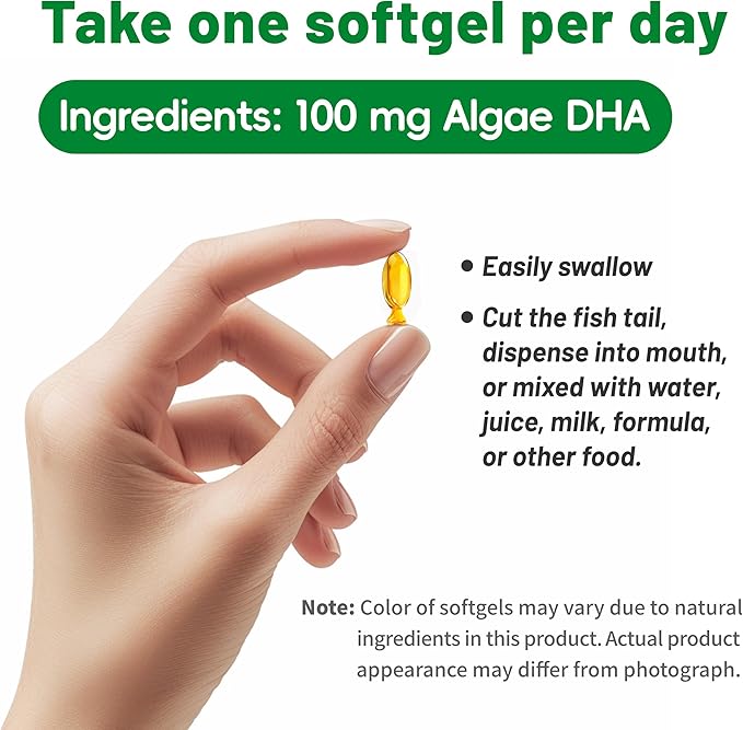Nature's Nutra Algal Oil DHA Softgel Healthy Eyes and Vision 90 Softgels 90 Servings