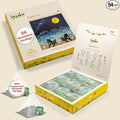 Lazika Herbal Tea Variety Pack with Lovely Presentation Box 54 Counts Digestion Tea Assortment Gift Set Premium Collection with Pyramid Infuser Bag Handcrafted