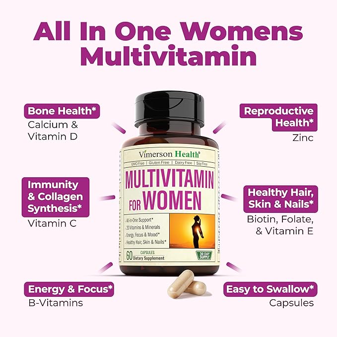 Quercetin with Bromelain &amp Turmeric Curcumin &amp Complete Multivitamin for Women