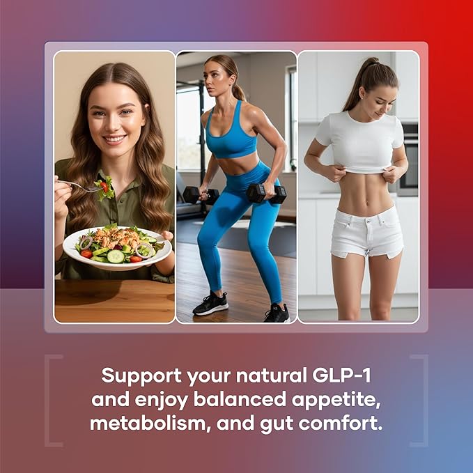 24-in-1 GLP-1 Supplement 1000 mg with Berberine L-Carnitine Ashwagandha | Metabolism Support for Satiety &amp Craving Control | Probiotics 10 Billion CFU for Gut Health &amp Healthy Energy – 60 Ca