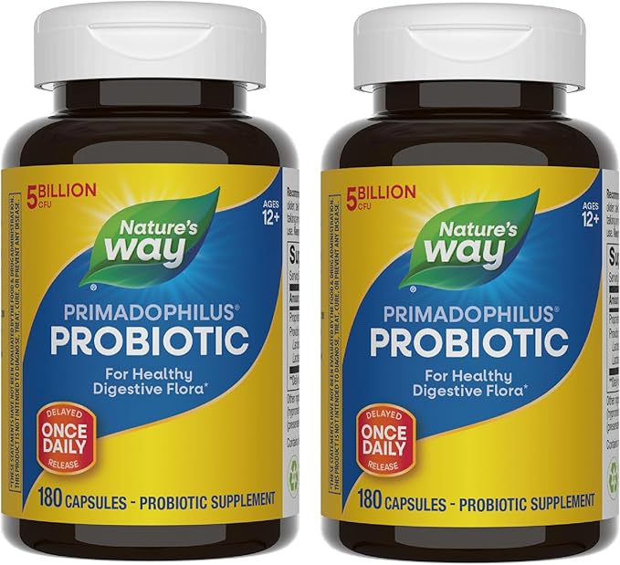Nature's Way Primadophilus Original 5 Billion CFU 180 Capsules (2 Pack)
