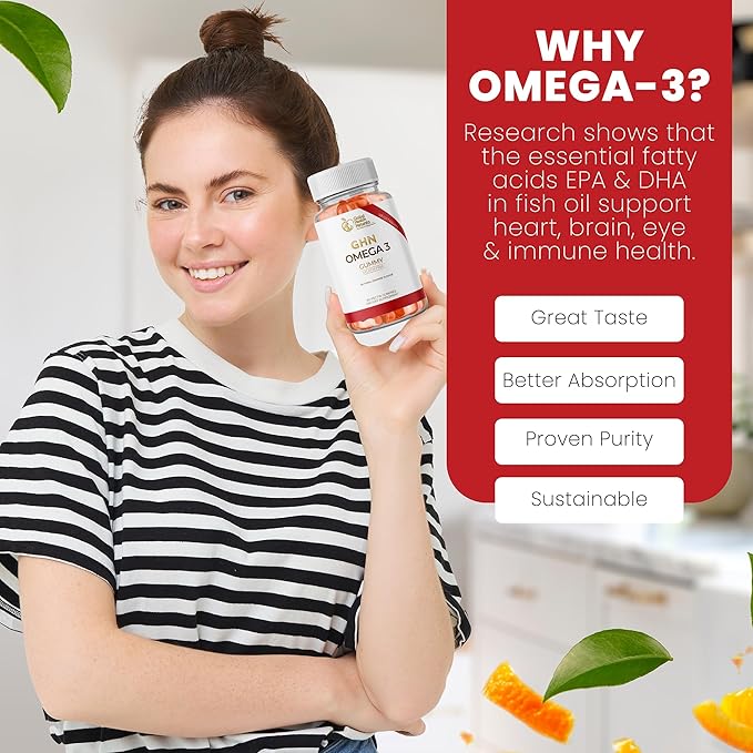 Vegan Omega 3 Gummies – Flaxseed Oil Omega 3 6 9 ALA - Pectin-Based Chewable Supplement for Adults - Natural Orange Flavor - Non-GMO Gluten-Free Gelatin-Free -30 Servings