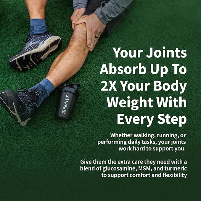 Snap Supplements Joint Health Support Supplement Plant Based Glucosamine &amp MSM Supplement Joint Supplement to Support Movement Flexibility and Strength Joint Support Supplement 90 Capsules
