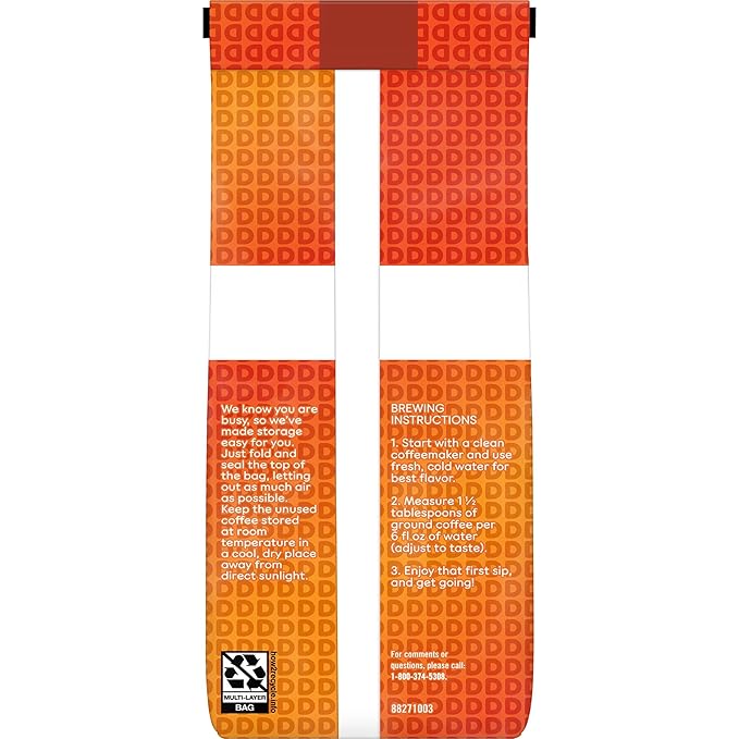Dunkin' 100% Colombian Medium Roast Ground Coffee 11 Ounces (Pack of 3)