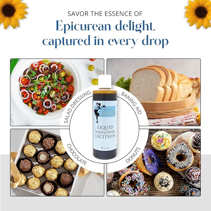 Fast Easy Bread Pure Sunflower Lecithin Liquid Food Grade For Baking and Cooking