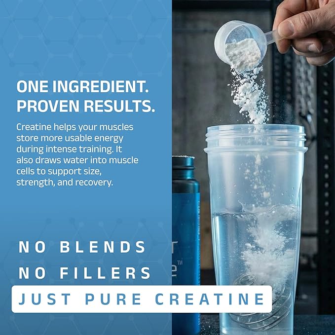 Cleanform Purest Creatine Monohydrate Powder - Ultra-Pure Micronized Supplement for Explosive Strength Lean Muscle Growth and Enhanced ATP Recovery - Unflavored (80 Servings)