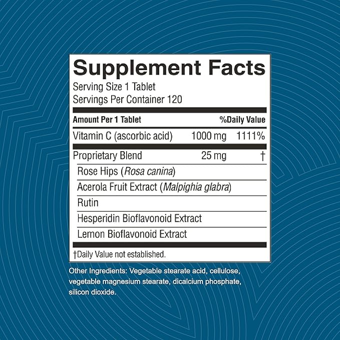 Natures Sunshine Vitamin C Time Release 1000 mg 120 Tablets | Supports the Immune System and Quench Dangerous Free Radicals