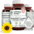 Natural Nutra Sunflower Lecithin 2000 mg Supplement Supports Breastfeeding Moms with Plugged Milk Duct Relief Liver &amp Brain Health Booster Soy Free Non-GMO Gluten-Free 120 Softgels (2 Pack)