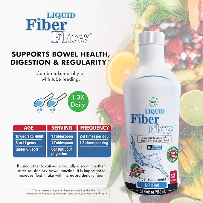 Nutritional Designs Liquid Fiber for Kids - Kids Fiber Supplement Sugar-Free Prebiotic Inulin Fiber Fiber Drink Mix Natural Bowel Regularity Drink for Healthy Intestinal Balance 100 Packets