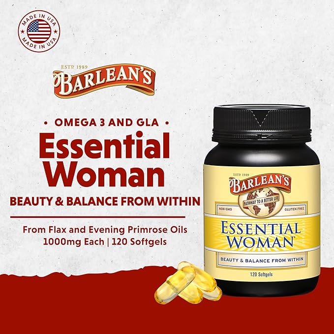 Barlean's Organic Oils Essential Woman 120 Count Bottle
