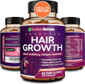 Hair Growth Vitamins for Women | Biotin 10000mcg Collagen Patented OptiMSM® goMCT® Saw Palmetto | Naturally Regrow Stronger &amp Healthier Hair Skin and Nails | Stops Hair Loss | 60 Day Supply